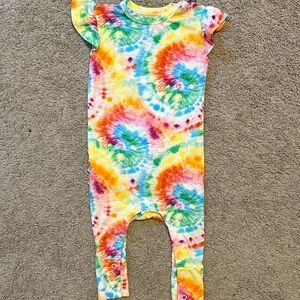 Posh Peanut Tie-Dye Baby Romper